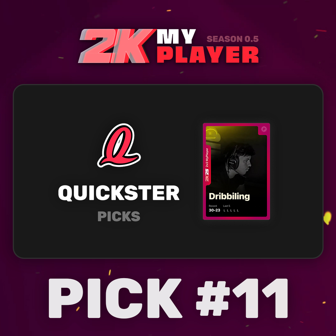 WITH THE #11 PICK 🏀 <a href="/QuickJiro/">Quicky 🎖️</a> Selects <a href="/Dribbiling/">Dribbiling</a> for 2K 2V2 MyPlayer Season 0.5
