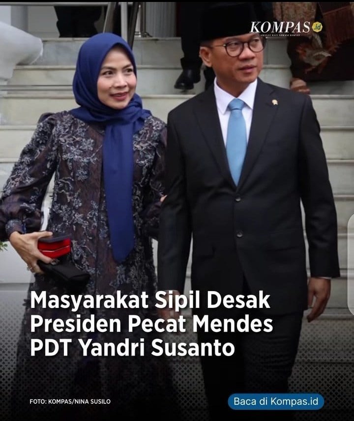 Merah Putih mulai kerdil,
Ketika noda mengaku lebih MERAH PUTIH. Anak Merah Putih dirampas penghidupannya oleh Negara, karena Pendamping Desa di kemendesa diPHK <a href="/prabowo/">Prabowo Subianto</a> <a href="/satriohendri/">Hendri Satrio #Hensa</a> <a href="/rockygerungpart/">Rocky Gerung Official</a> <a href="/msaid_didu/">Muhammad Said Didu</a> <a href="/ILCTalkshow/">Indonesia Lawyers Club</a> <a href="/MataNajwa/">Mata Najwa</a>
#PendampingDesaMenuntutKeadilan