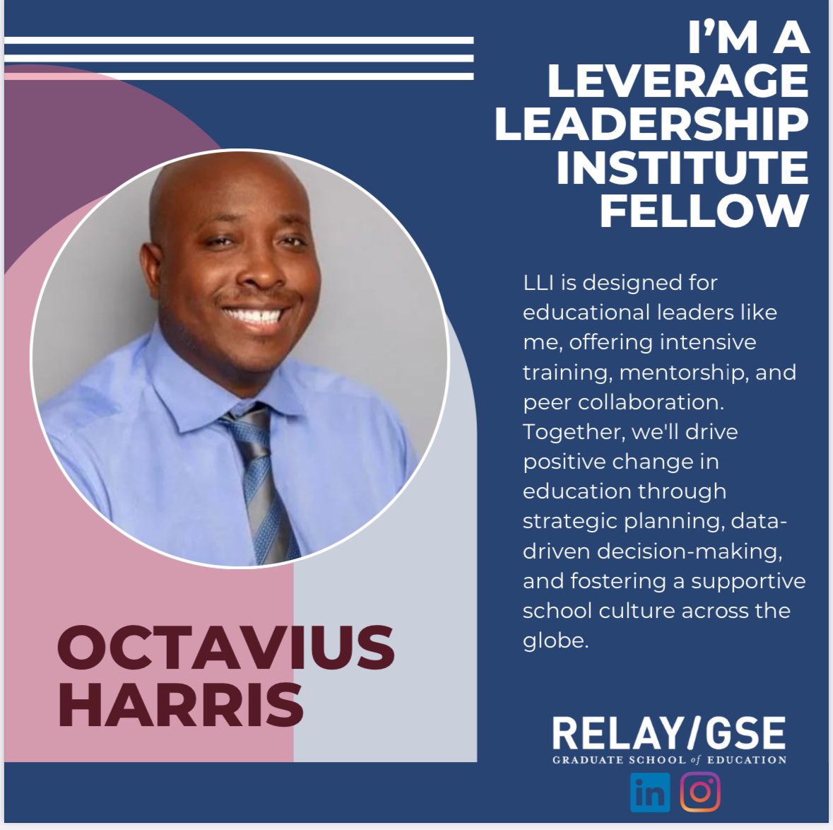 Excited to join the Leverage Leadership Institute with Relay Graduate School of Education! Grateful for the opportunity to learn and grow