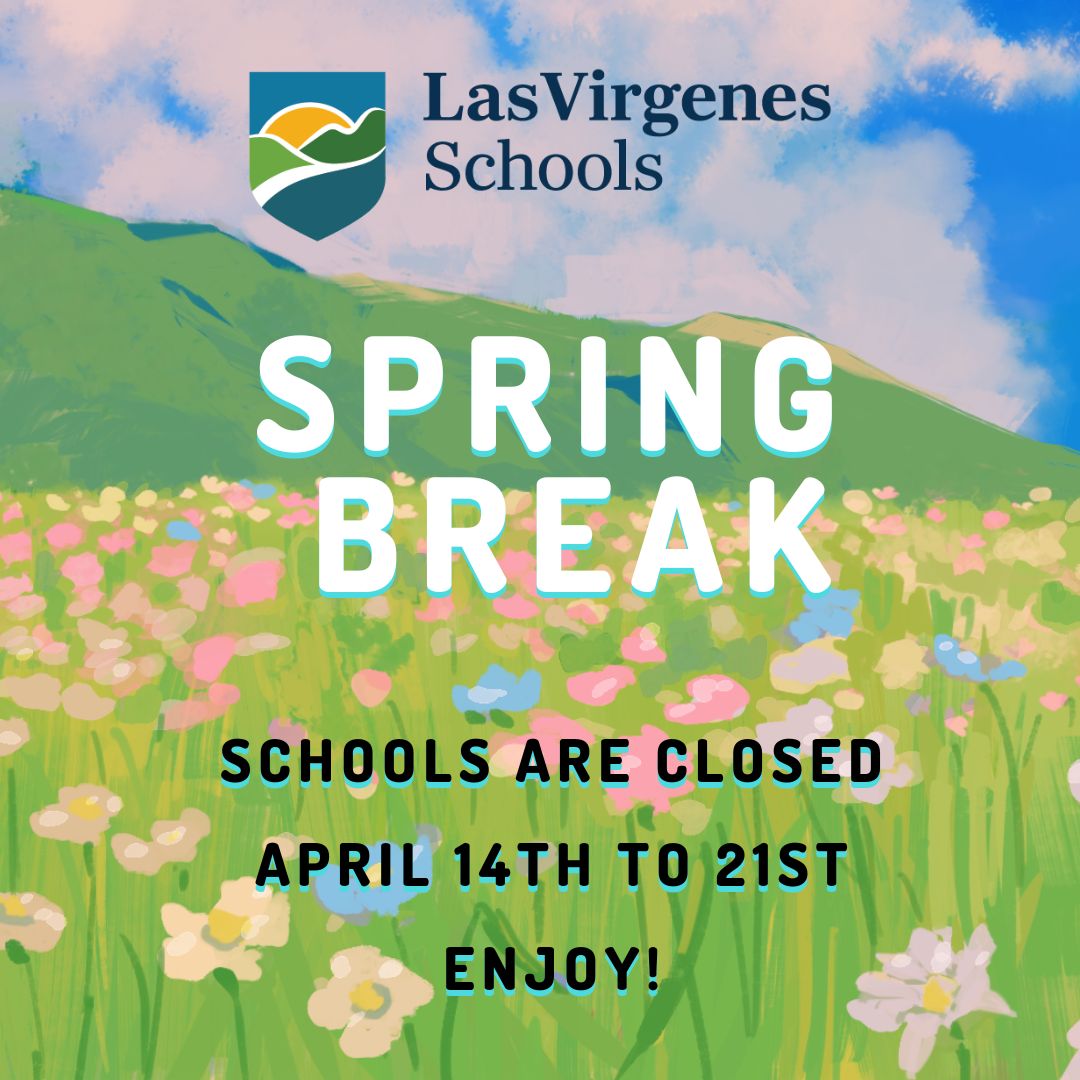 Schools are closed April 14th to the 21st for Spring Break.  Enjoy the break!