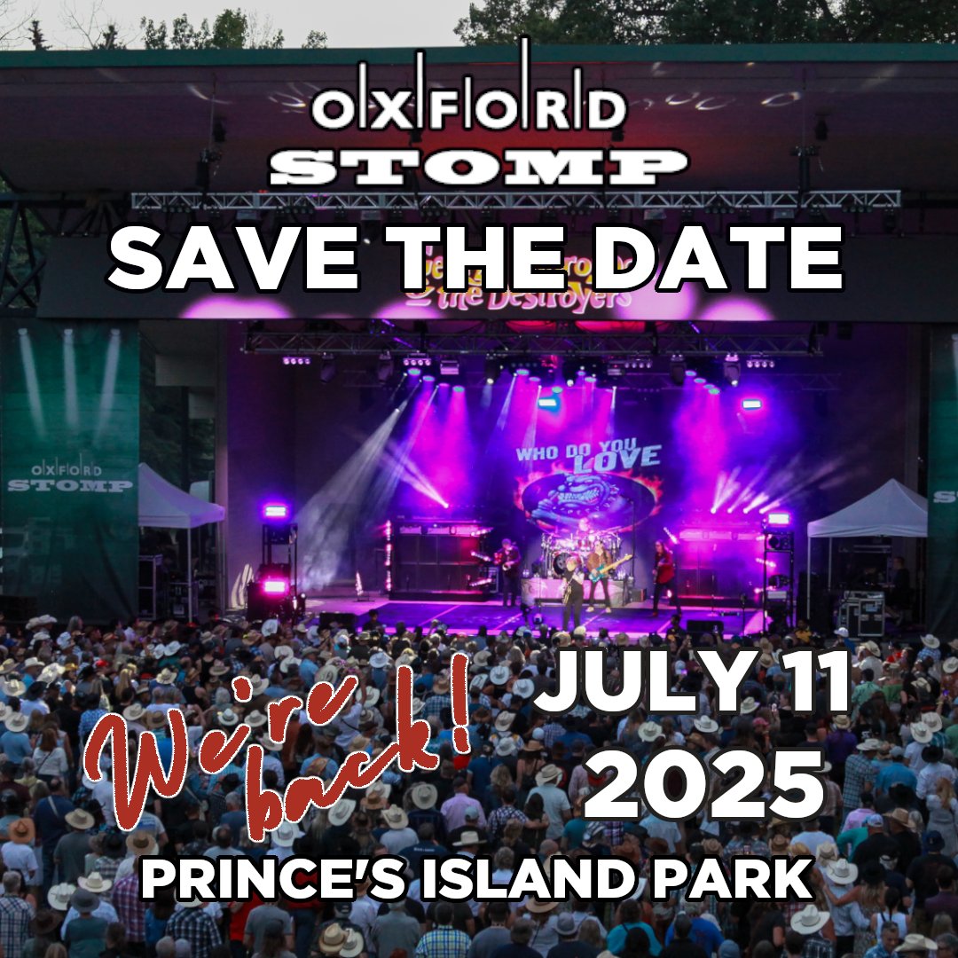 Calgary, get ready to STOMP!
Oxford Stomp is officially BACK at Prince’s Island Park on July 11, 2025! 
Round up your crew, save the date and tag your friends — it's gonna be one heck of a party in the heart of Calgary!
Artist lineup coming real soon...
#OxfordStomp2025 #YYC