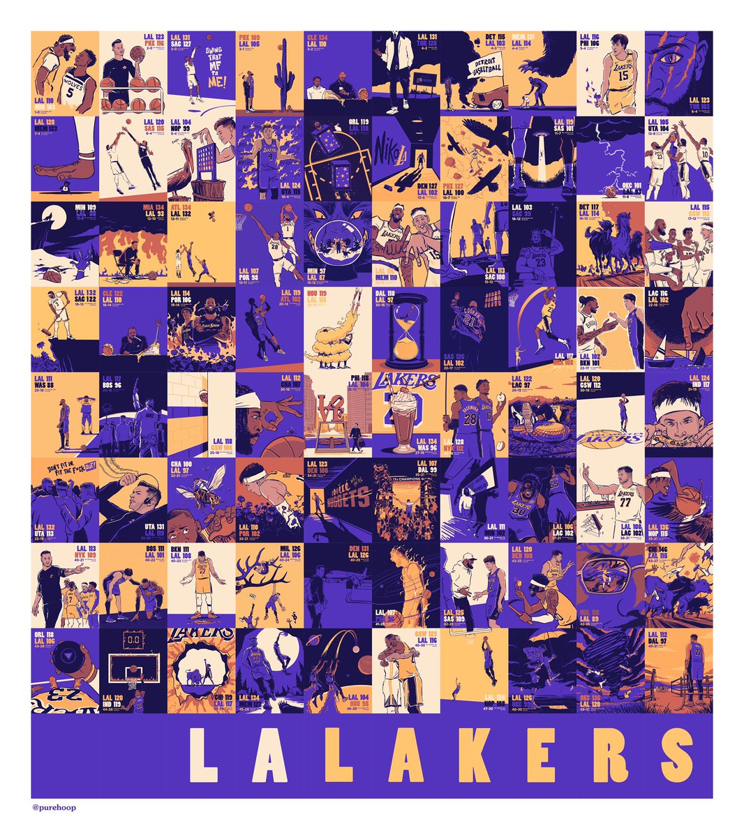purehoop's tweet photo. ALL 82 prints will be available for presale soon! Just have to fill in the last 2 games. Picked up a sample print today and they look good! 24”x27” https://t.co/x4cwk5VRp9
