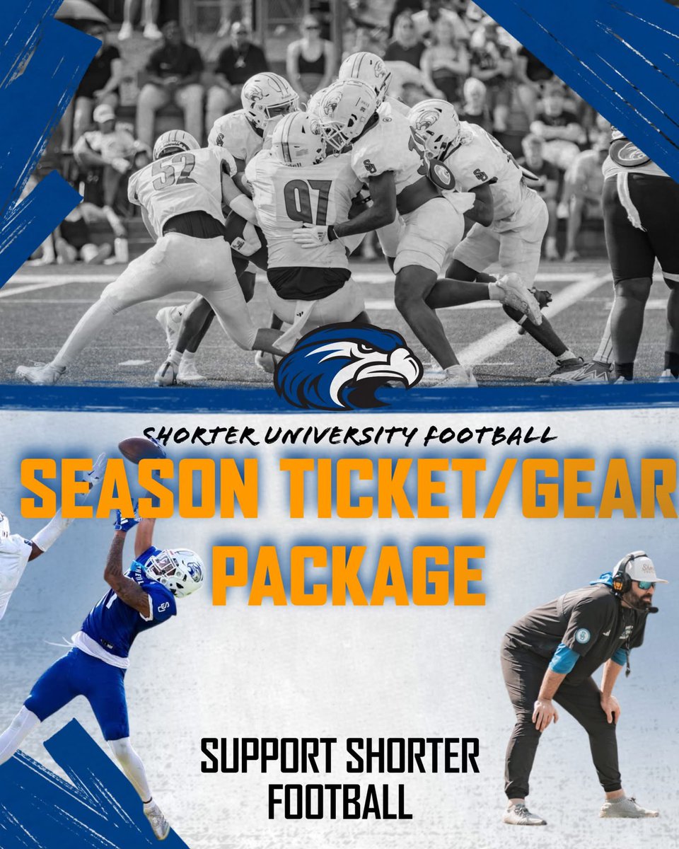 THE 2025 SEASON TICKET/GEAR PACKAGE HAS ARRIVED 

PLEASE SUPPORT SHORTER FOOTBALL

theathleticshop.chipply.com/ShorterUnivers…