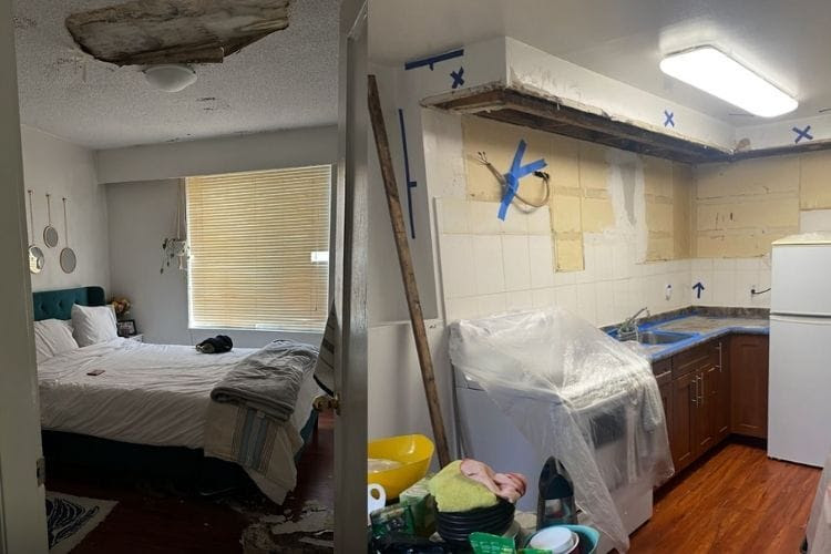 Over a year of water leaks and no heat for West End tenants.  From Unusable kitchen, inconsistent bathroom access, and, briefly, a partially caved in ceiling led Sara Cardona and her roommate to move out of their West End apartment

bchomeless.com/over-a-year-of…

#bcpoli #vanpoli