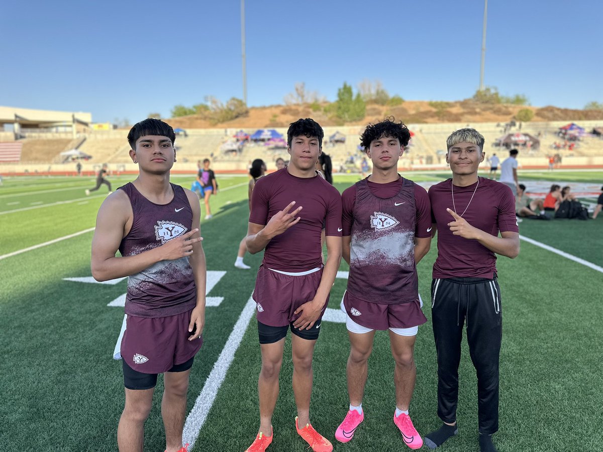 <a href="/YsletaTrack/">Ysleta_Track&Field</a> Men’s 4x400m Area Champs! 🥇 Way to go, gentlemen! #BOWUP #ONETribe