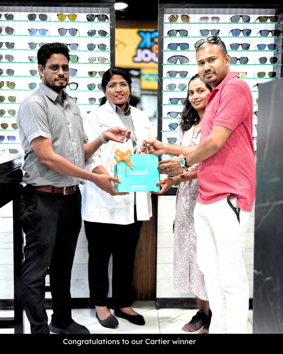 basariopticals's tweet photo. Congratulations to Our Lucky Winners!

We're thrilled to announce the winners who shared our post and stood out in style!

1.Bijukumar Pillai - Winner  of Cartier Frame

2.Muneer C.M - Winner of Gucci Sunglass

3.Noushad Siraj - Winner of Tom Ford

Thank you to everyone https://t.co/VQQXNN2AFy