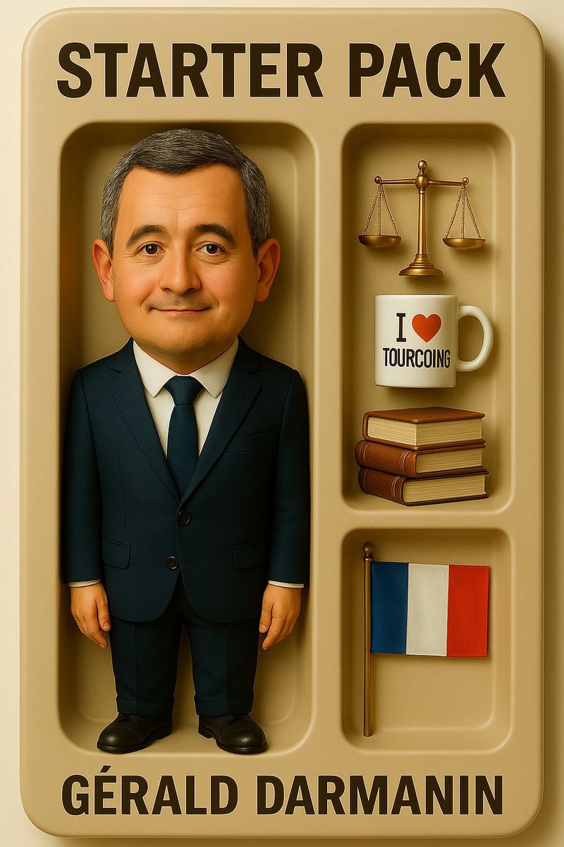 CerfiaFR's tweet image. 💻 Après les images IA façon Ghibli, le web s’enflamme pour les starter packs. Gérald Darmanin, Thomas Pesquet… tout le monde y passe.