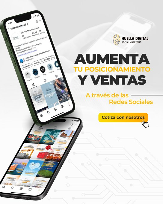 HuellaDigitalSM's tweet photo. ⚡ Potencia tu presencia y aumenta tus ventas en las redes sociales con nuestras estrategias de marketing.⁣
⁣
¡Conquista el mundo digital y haz crecer tu negocio como nunca antes! 🙌📲⁣
⁣
⁣Envía un DM o escríbenos a 📧 huelladigitalsm@gmail.com⁣⁣⁣⁣⁣⁣ https://t.co/0C8Bv45VkK