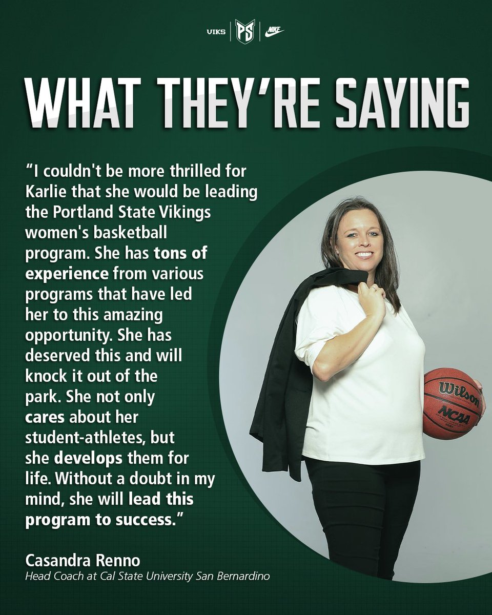 Portland State Women’s Basketball (@psuvikswbb) on Twitter photo Before we hear from her at our Meet and Greet Tuesday, read what others in the <a href="/MarchMadnessWBB/">NCAA March Madness</a> world are saying about our new head coach <a href="/KarlieBurris/">Karlie Burris</a>.
#GoViks | #DefendTheShip Before we hear from her at our Meet and Greet Tuesday, read what others in the <a href="/MarchMadnessWBB/">NCAA March Madness</a> world are saying about our new head coach <a href="/KarlieBurris/">Karlie Burris</a>.
#GoViks | #DefendTheShip