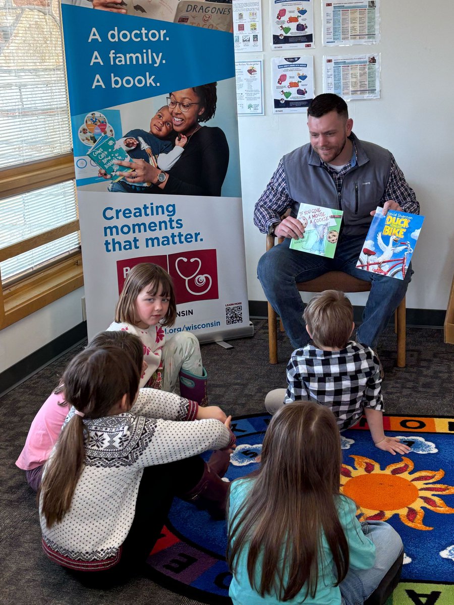 SenatorTestin's tweet photo. I had a great time today at the Noble Community Health Clinic in Stevens Point reading books to young children as part of the Reach Out and Read program.

Reach Out and Read is a nonprofit organization that gives youngsters a foundation for success by incorporating books into pediatric care. It also advocates for parents and guardians to read daily with their kids to promote healthy brain and language development.