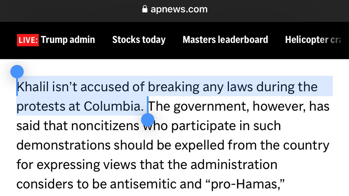 If a legal permanent resident can be deported without breaking any laws, because the government doesn’t like his policy opinion, it’s not a free country. It’s that simple.