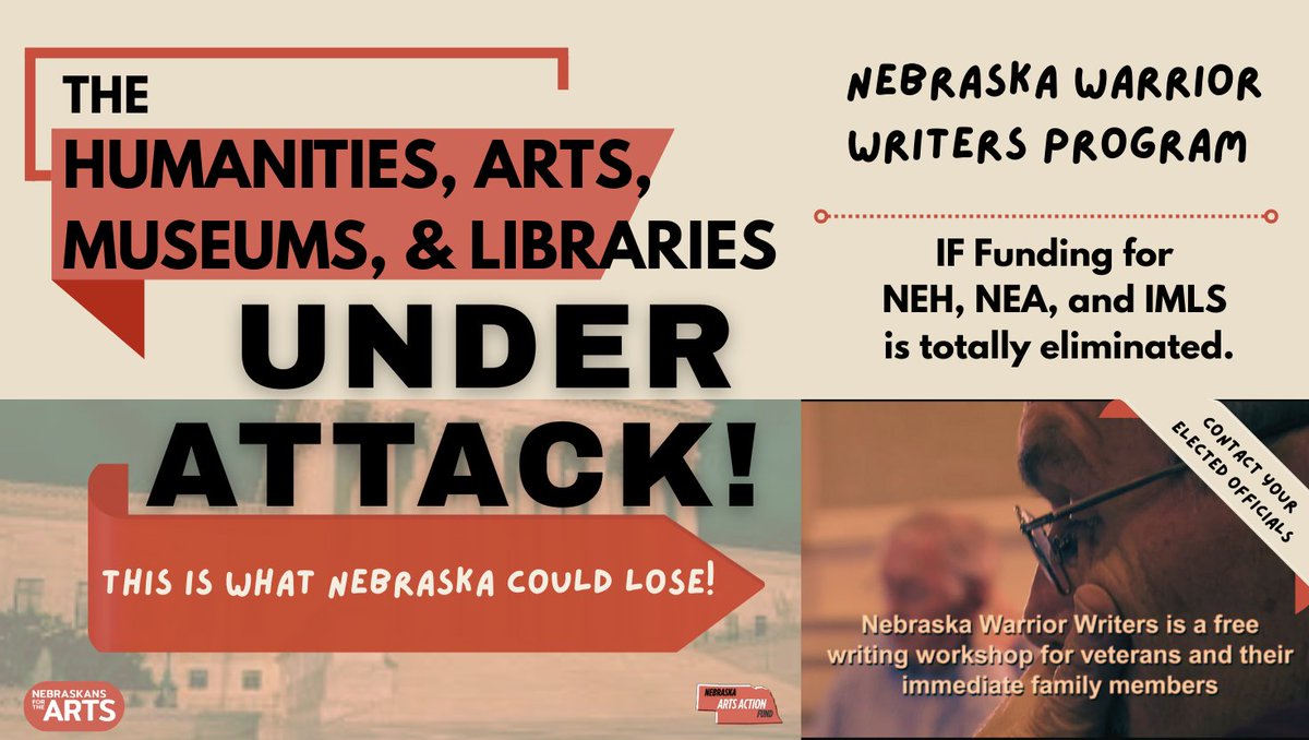 In partnership Nebraska Writing Project &amp; the Veterans Administration, Humanities Nebraska launched a writing program in 2014 designed to help veterans &amp; active duty military personnel express their thoughts &amp; feelings in words.  Thanks to NEH grants, programs like this continue.