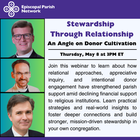 EpiscoParish's tweet image. Stewardship Through Relationship: An Angle on Donor Cultivation
Thurs, 5/8 @ 3PM ET
Learn about how relational approaches, appreciative inquiry, and intentional donor engagement have strengthened parish support.
Register through the link in our bio!
#Episcopal #EpiscopalParishes