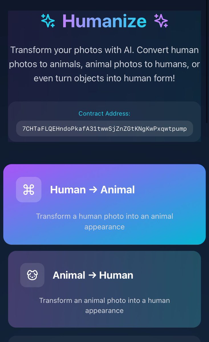 GoldcoinArmy's tweet image. Official website is avaiable: humanizememe.com

Team is working on an app to create a “humanize” tool

#humanize is a trend, cult, movement