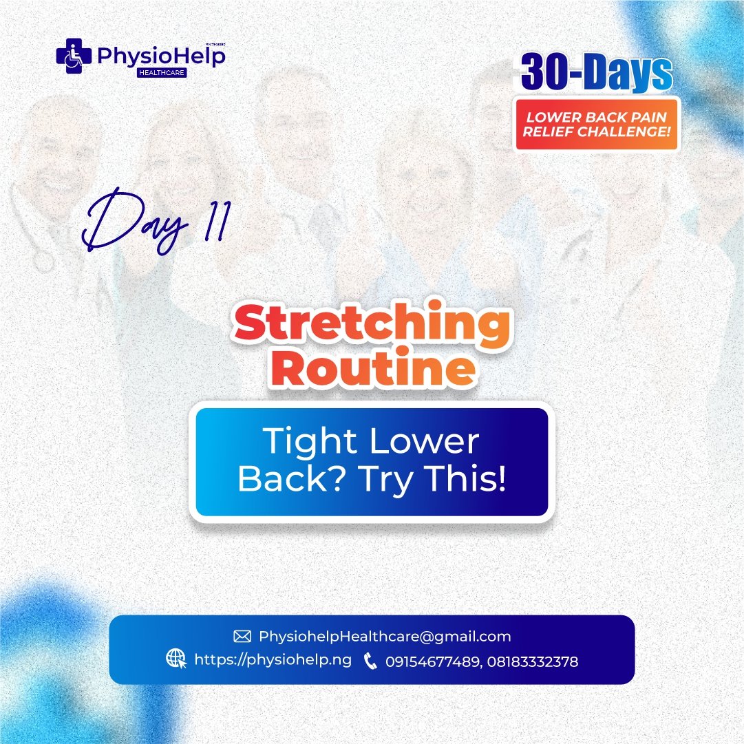 PhysioHelp1's tweet photo. 1/ 🤸♂️ Tight lower back? You’re not alone. Long hours of sitting or standing can make your back feel stiff and sore. A few simple stretches can bring instant relief. Let’s loosen things up!
#PhysioHelp_30days_lowerback_pain_relief_challenge https://t.co/t2aWK4mIiT