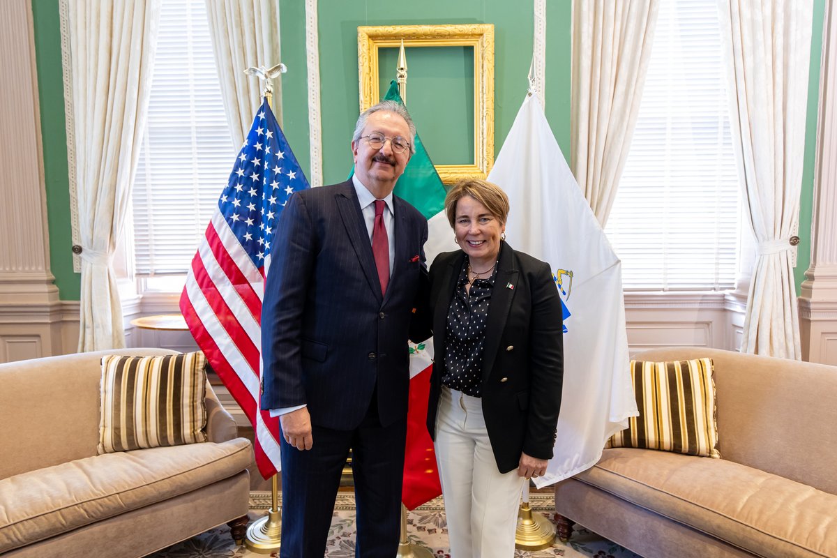 MassGovernor's tweet image. Massachusetts and Mexico have a strong partnership grounded in shared values and economic growth. Great to welcome leaders from Mexico to talk about Massachusetts world-leading life sciences ecosystem.