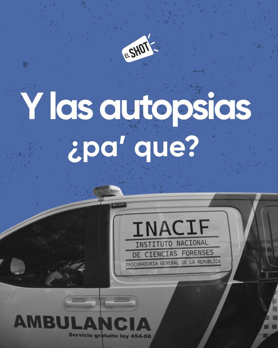 Elshotdiario's tweet photo. 🚨| Si no hay autopsia, los seguros podrían negarse a pagar, y con razón legal. Porque la mayoría de las pólizas de seguros (de vida, accidentes, laborales, etc.) requieren un certificado de defunción con causa clara y comprobada.

Y adivina qué documento respalda eso: la autopsia. 

1/4

#ElShotDiario #Jetset #SantoDomingo #INACIF
