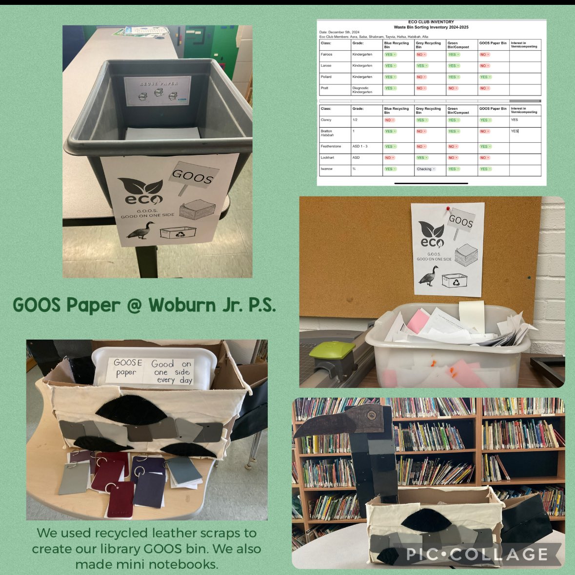 woburndonaldson's tweet photo. At Woburn Jr. our Eco club is making sure we have GOOS paper bins throughout the school! #GOOSPaperDay @EcoSchoolsCAN https://t.co/sFccASMOhr