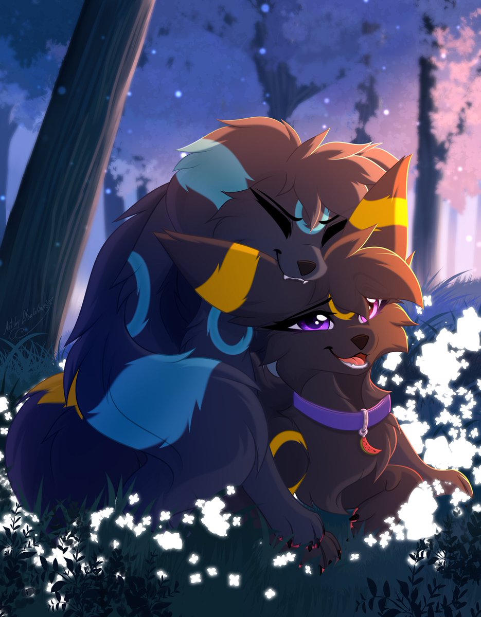 Completed ych "playful bite ear" for @nope762049