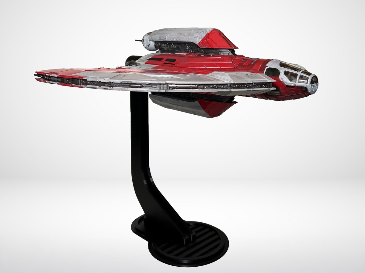 RandomProject_9's tweet photo. New stand alert! Elevate your Micro Galaxy Squadron Ahsoka Tano’s T-6 Shuttle with a custom 3D-printed flight stand. Pivot-ready in 6in or 9in heights. Shuttle not included. Get yours: https://t.co/2UNBVdZ7RJ #StarWars #MicroGalaxySquadron https://t.co/RhTStmXd4w