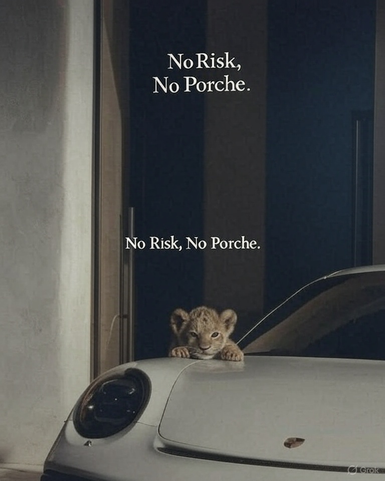 dictat0r_1's tweet photo. Take the leap and chase your dreams!  No Risk, No Porsche.  #MotivationMonday #DreamBig #PorscheGoals #RiskTaker #LuxuryLifestyle https://t.co/ctyNDtJWZB