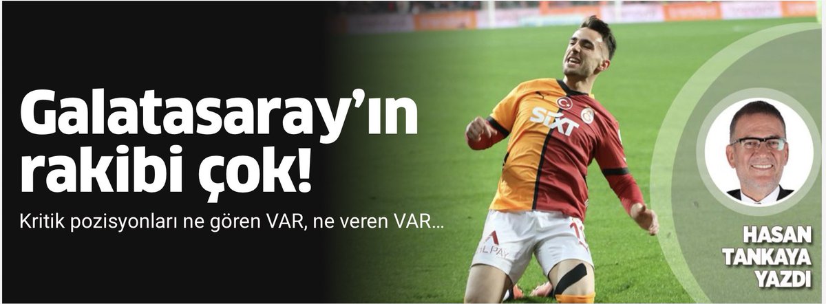Uçuşan eller..
Kündeye gelen oyuncular..
Olmayan sarı kartlar..
Ne gören VAR ne veren VAR..
Galatasaray’ın rakibi çok!
Ama inancı da…✍️👇

haberhurriyeti.com/makale/2459977…