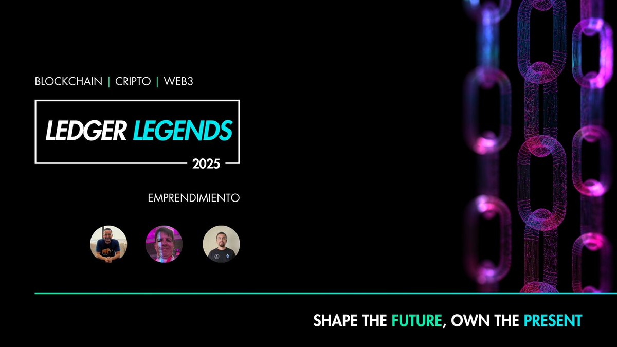ForoBlockchain's tweet photo. "¡Conoce a los Ledger Legends del 2025! En la categoría "Emprendimiento", las leyendas de este año son @emiliososajr  , Ivan Kirev y Juan Monrroy

¿Puedes emitir tu voto mediante una reacción al comentario con el nombre de tu favorito. La votación cierra el 30 de abril. https://t.co/vCk31lGV3g