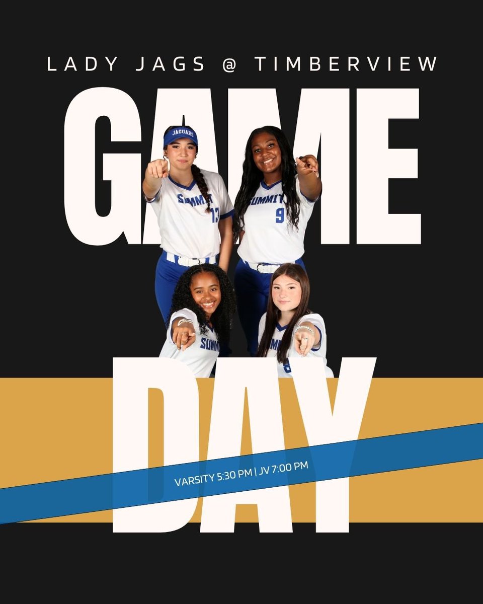 Come out to Timberview tonight at 5:30 pm and 7 pm to support your Lady Jags!