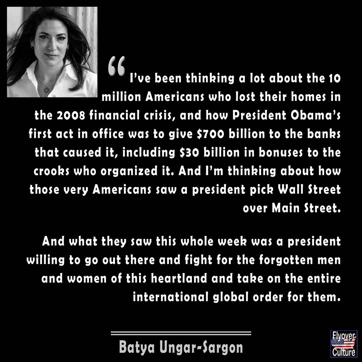 FlyoverCarole's tweet photo. Up to now, modern presidents have served their globalist masters and Wall Street friends. Until President Trump. That's why the uniparty hates and fears him.
H/T: @bungarsargon
#FlyoverQUOTABLE https://t.co/pC9ZLOHEgQ