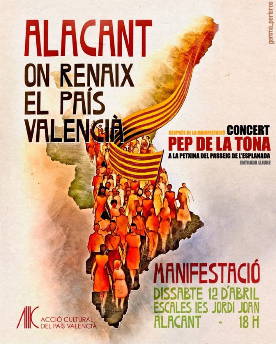 Demà, totes i tots a Alacant.
Sense el Sud no hi ha País.