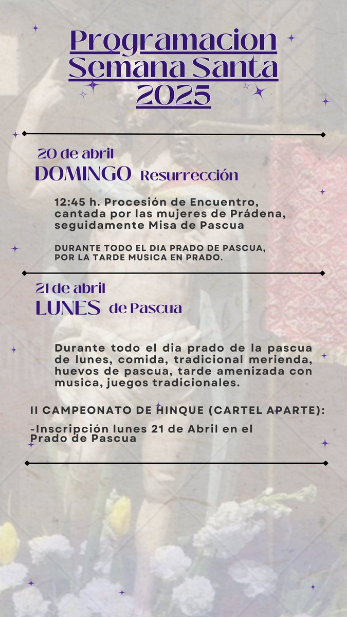 Programación Semana Santa 2025 Prádena