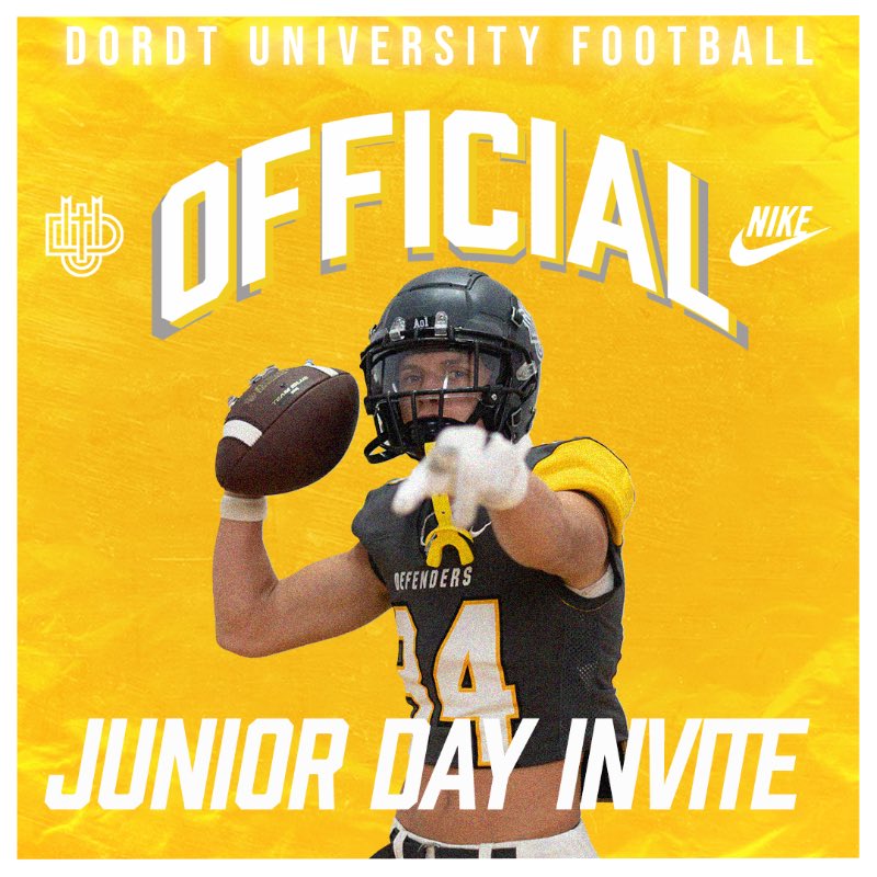Thank you <a href="/DordtFB/">Dordt Football</a> and Coach McCormick for the junior day invite