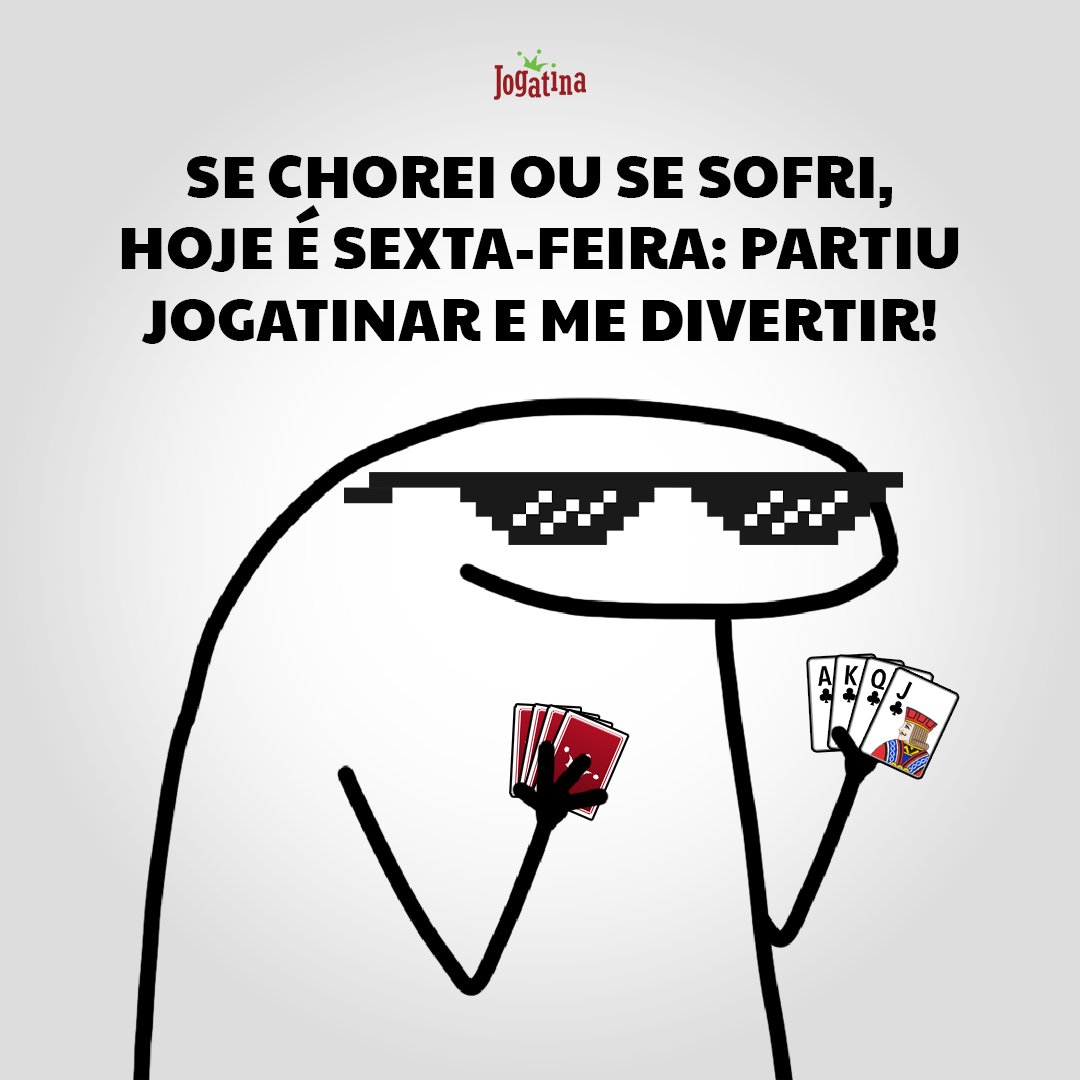 jogatinasite's tweet photo. ⚠ Atenção: sextou com sucesso! A única lágrima que cai hoje… é de tanto rir com a zoeira no Buraco! 😂
Marca aí quem vai jogatinar com você hoje! 😎 #Jogatina #Buraco #Diversão #memes https://t.co/D8w0zDO6NL