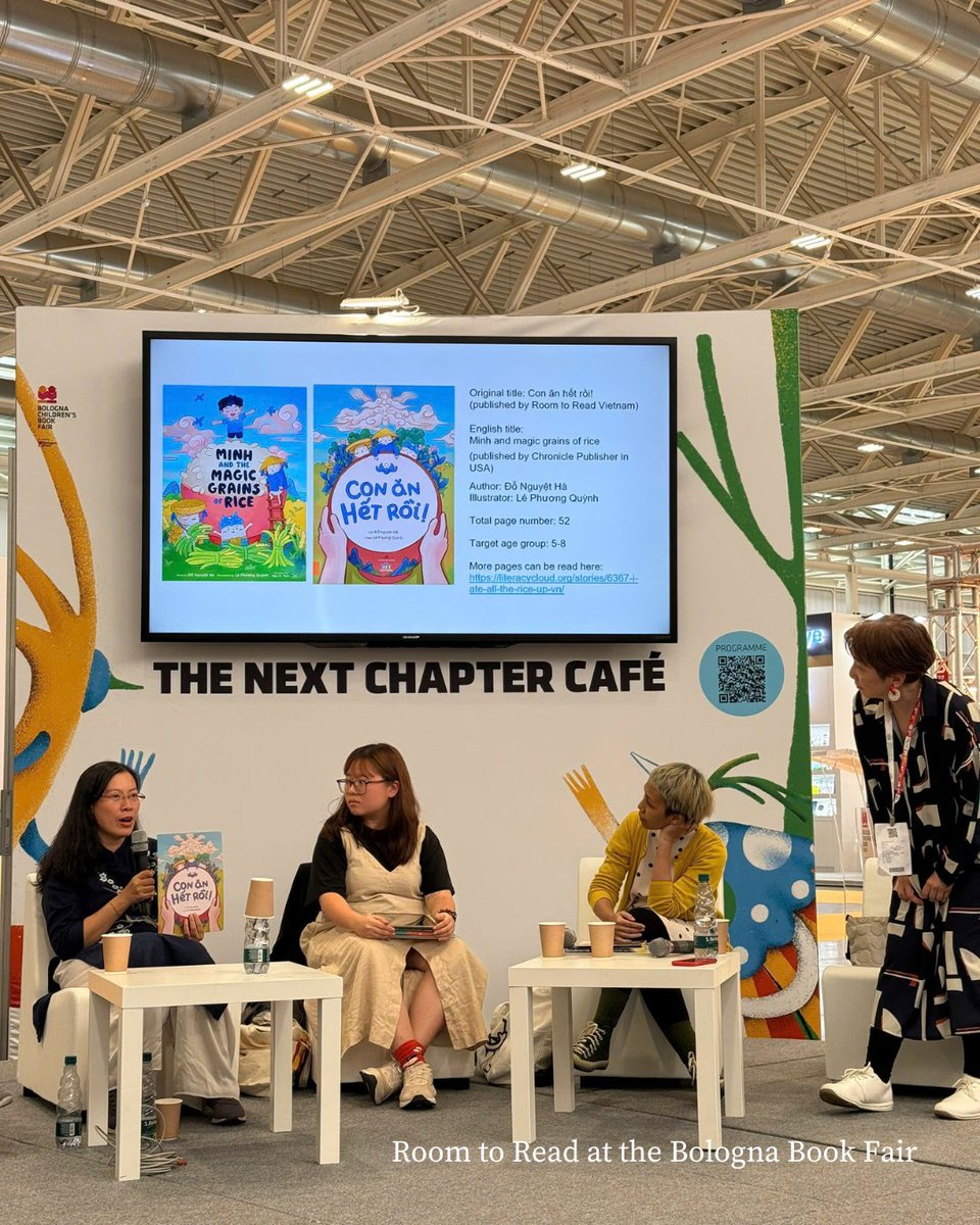 Room to Read (@roomtoread) on Twitter photo We joined the <a href="/Japanfoundation/">Japan Foundation 国際交流基金</a> at <a href="/BoChildrensBook/">Bologna Children's Book Fair</a> to discuss publishing in #SoutheastAsia + why local stories matter. Our most recent collab w/ <a href="/ChronicleBooks/">Chronicle Books</a>, “Minh and the Magic Grains of Rice,” exemplified the power of picture books that reflect local cultures + traditions. We joined the <a href="/Japanfoundation/">Japan Foundation 国際交流基金</a> at <a href="/BoChildrensBook/">Bologna Children's Book Fair</a> to discuss publishing in #SoutheastAsia + why local stories matter. Our most recent collab w/ <a href="/ChronicleBooks/">Chronicle Books</a>, “Minh and the Magic Grains of Rice,” exemplified the power of picture books that reflect local cultures + traditions.