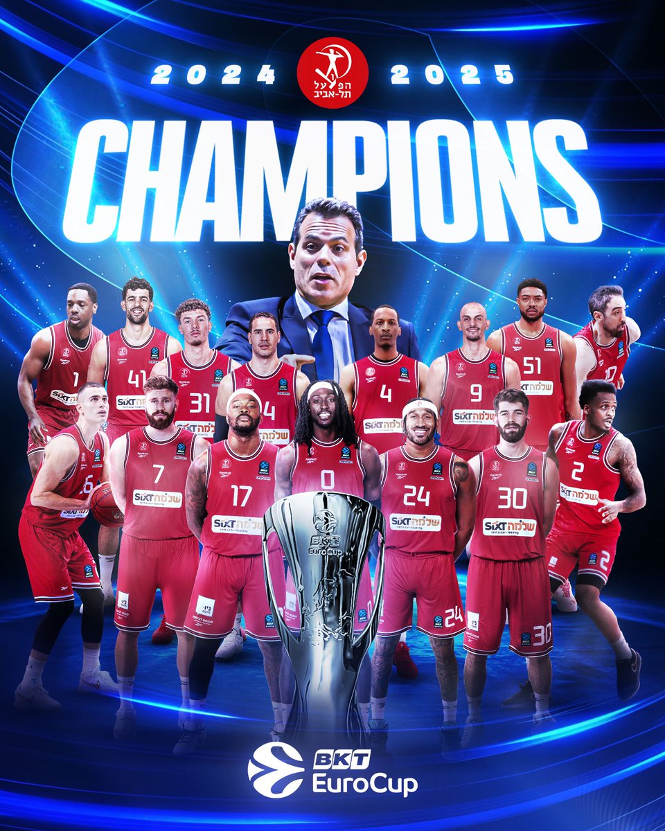 The 2024-2025 EuroCup Champions...

<a href="/HapoelTLVBC/">Hapoel Tel Aviv BC</a> 🏆

#RoadToGreatness