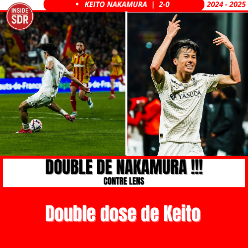 InsideSDR_'s tweet photo. 🔥 DOUBLE DE NAKAMURA !!! 🔥
Keito a fait parler la poudre à Bollaert avec un doublé décisif 💥🇯🇵
Une prestation XXL pour offrir la victoire au SDR face à Lens !
#KeitoNakamura #SDR #RCLSDR #Ligue1 #TeamSDR #Football #Doublé #Reims #Bollaert #JLeagueToLigue1 https://t.co/am9DW3gPzZ