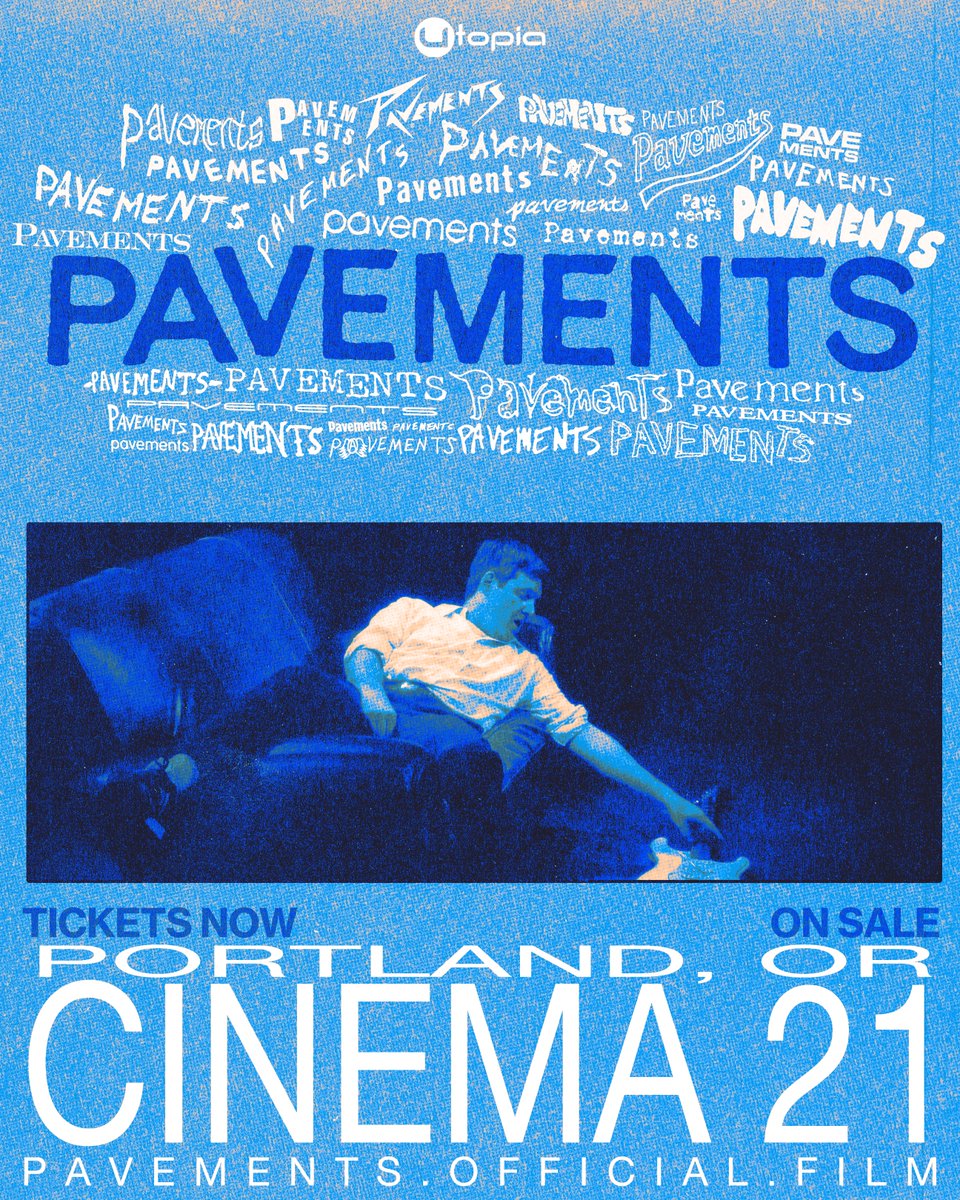 PORTLAND 🌲 PAVEMENTS

Opens May 22 at <a href="/cinema21pdx/">Cinema 21</a>

Featuring an opening night Q&amp;A with producers <a href="/lancebangs/">Lance Bangs</a> and Arrow Kruse + <a href="/pavement_band/">PAVEMENT</a> members Mark Ibold and Scott “Spiral Stairs“ Kannberg ✨

🎟 pavements.official.film