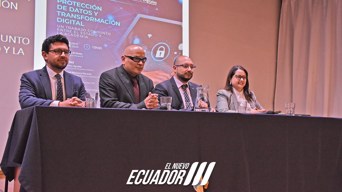 #Quito| <a href="/DianaVelsco/">Diana Velasco Aguilar</a>, directora nacional, en el evento “Protección de Datos y Transformación Digital" organizado por <a href="/worldcompl/">WORLD COMPLIANCE</a> y <a href="/upsalesianaec/">Universidad Politécnica Salesiana</a>, dijo que la #Interoperabilidad contribuye con la simplificación de trámites y ejecución de proyectos del Gobierno

#ElNuevoEcuador🇪🇨