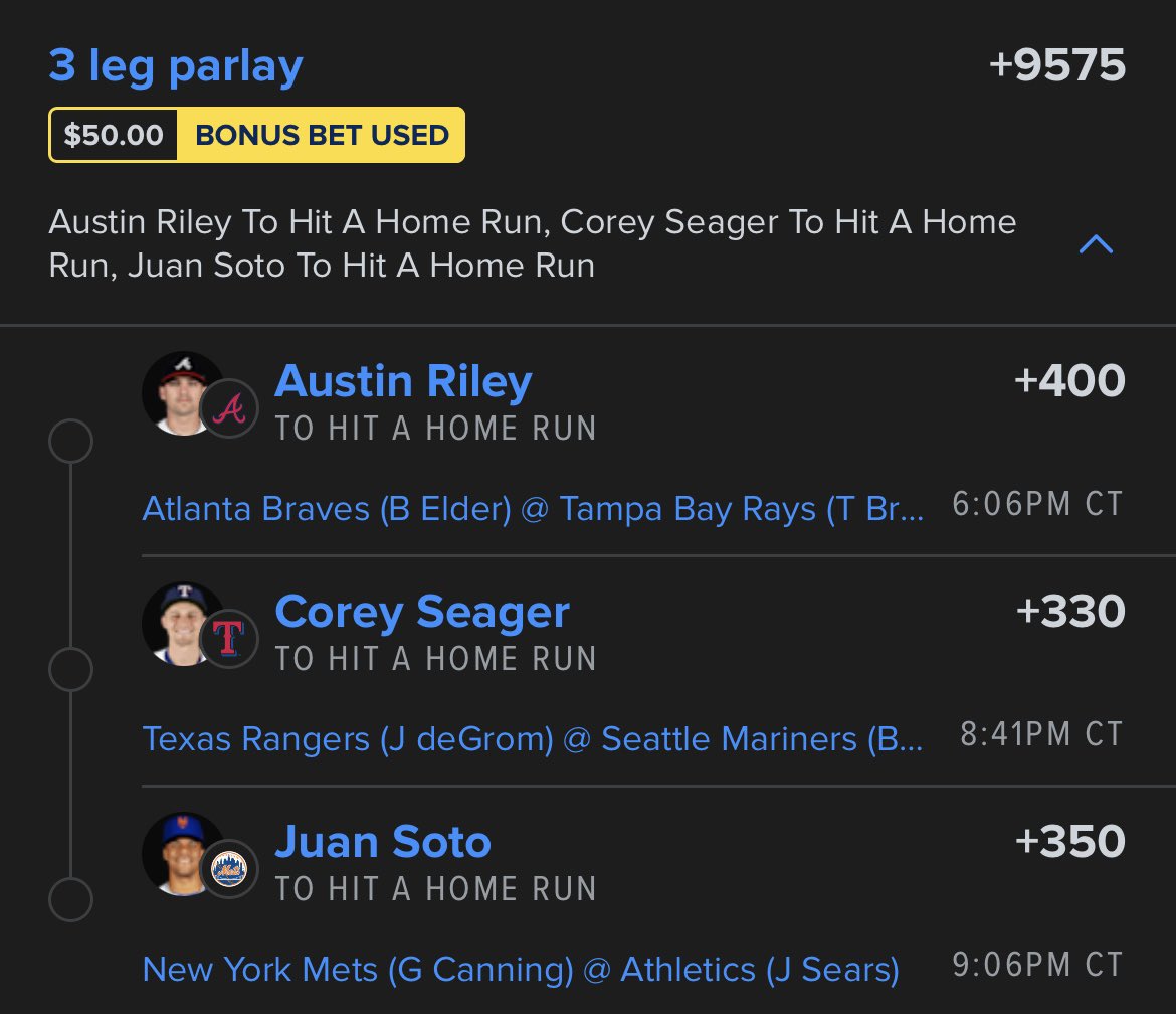 KozaBets's tweet photo. Fuck it we ball, mlb hr parlay 🔥🔥🔥🔥🔥 https://t.co/Y4M038GUCT