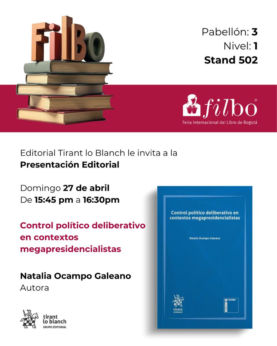 Los quiero invitar muy cordialmente a la presentación de mi libro en la Feria Internacional del Libro de Bogotá. 
🙏🏾🙏🏾