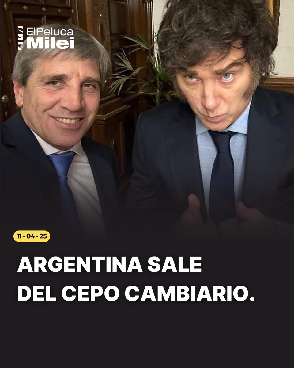 ElPelucaMilei's tweet image. 🚨🇦🇷 | ARGENTINA SALE DEL CEPO