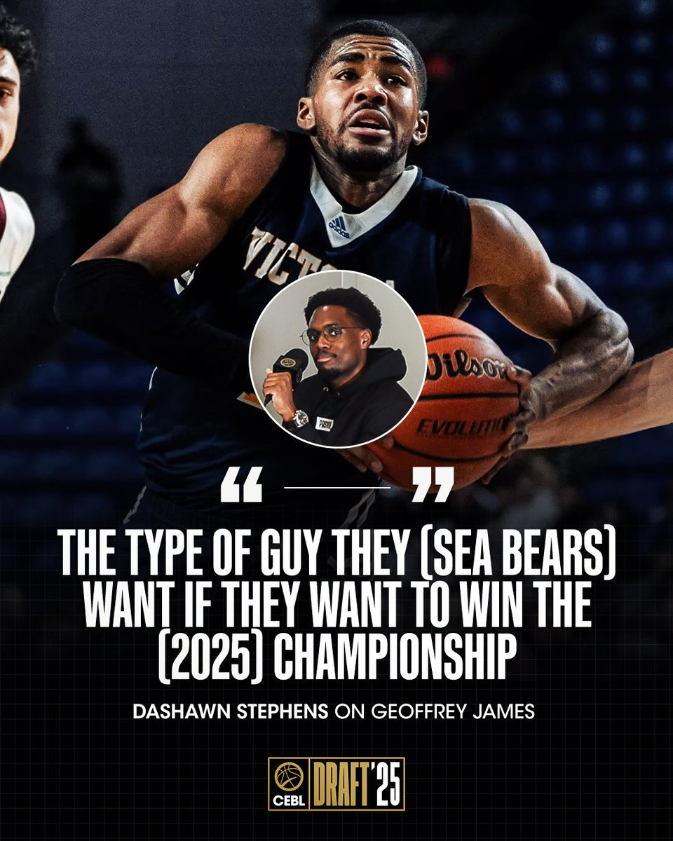 CEBLeague's tweet photo. The @wpgseabears got themselves a winner in Geoffrey James as they prepare to host CW25 at the @CanadaLifeCtr π
https://t.co/QcUbf9YMtn to watch last nightβs draft reveal show on CEBL+
#PullUp | #CEBLDraft | #CEBLSeasonVII https://t.co/4kjErTNNmS