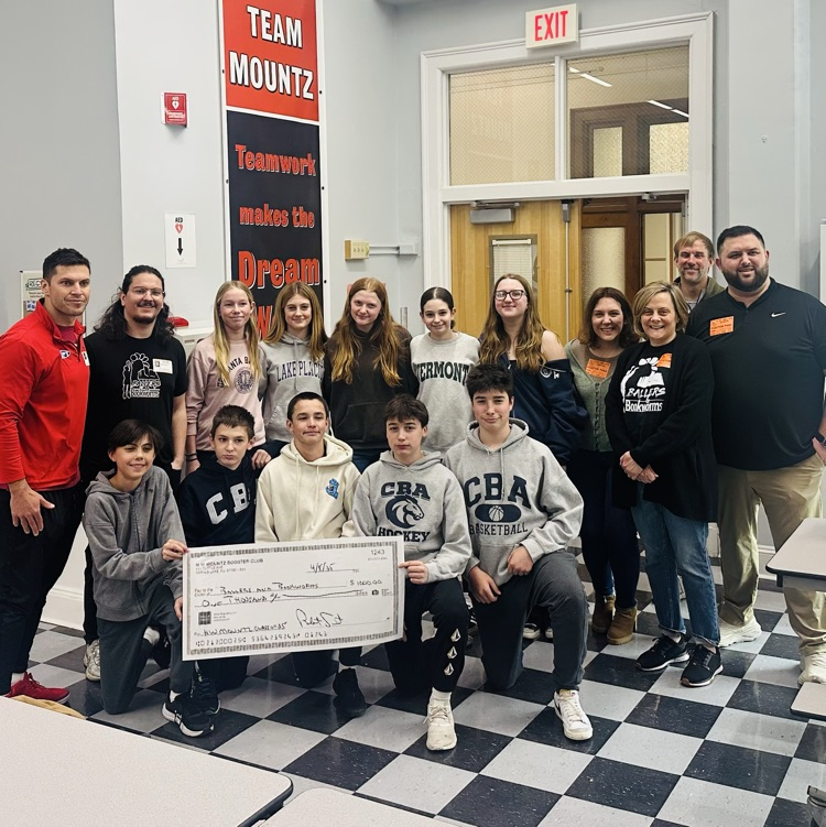 Today our 8th Grade Students in collaboration with the Mountz Booster Organization made a $1000 donation to support the "Ballers and Bookworms" organization! #mountzpride