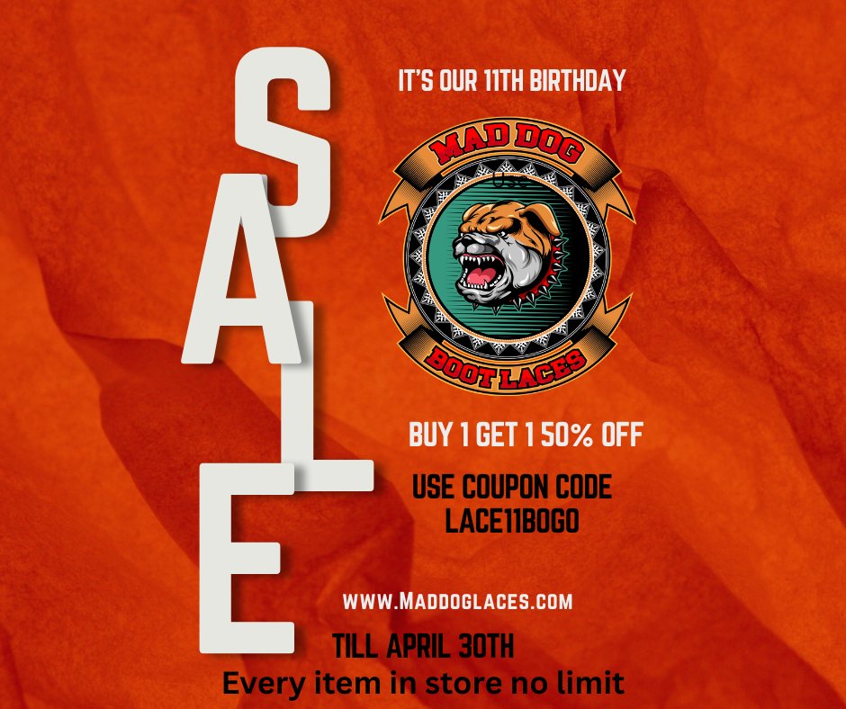 🎉 We’re celebrating 11 years of lacing up your favorite kicks! Buy one pair of our premium laces, get the second pair 50% off.  👟 Mix, match, and step up your shoe game!  Proudly Made in The US of A . 🇺🇸