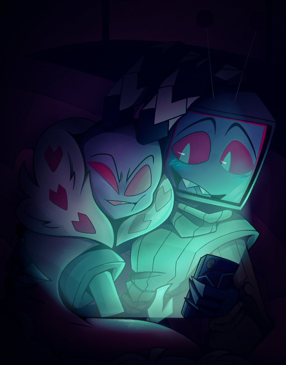 KrisDrawsIsHere's tweet photo. Staticmoth week 
Day 1: Vintage/ Day 3: Domestic life
Day 4: Stargazing

#HazbinHotelValentino #HazbinHotelVox #VoxVal #staticmoth #StaticMothWeek #HazbinHotel #HazbinHotelFanart https://t.co/2bhBNL4NLf