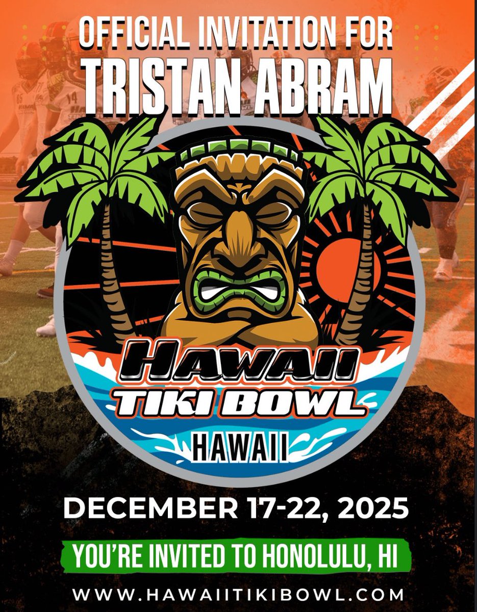 Blessed to be invited to play in the Hawaii Tiki bowl this December <a href="/MIexposure/">Michigan exposure</a>