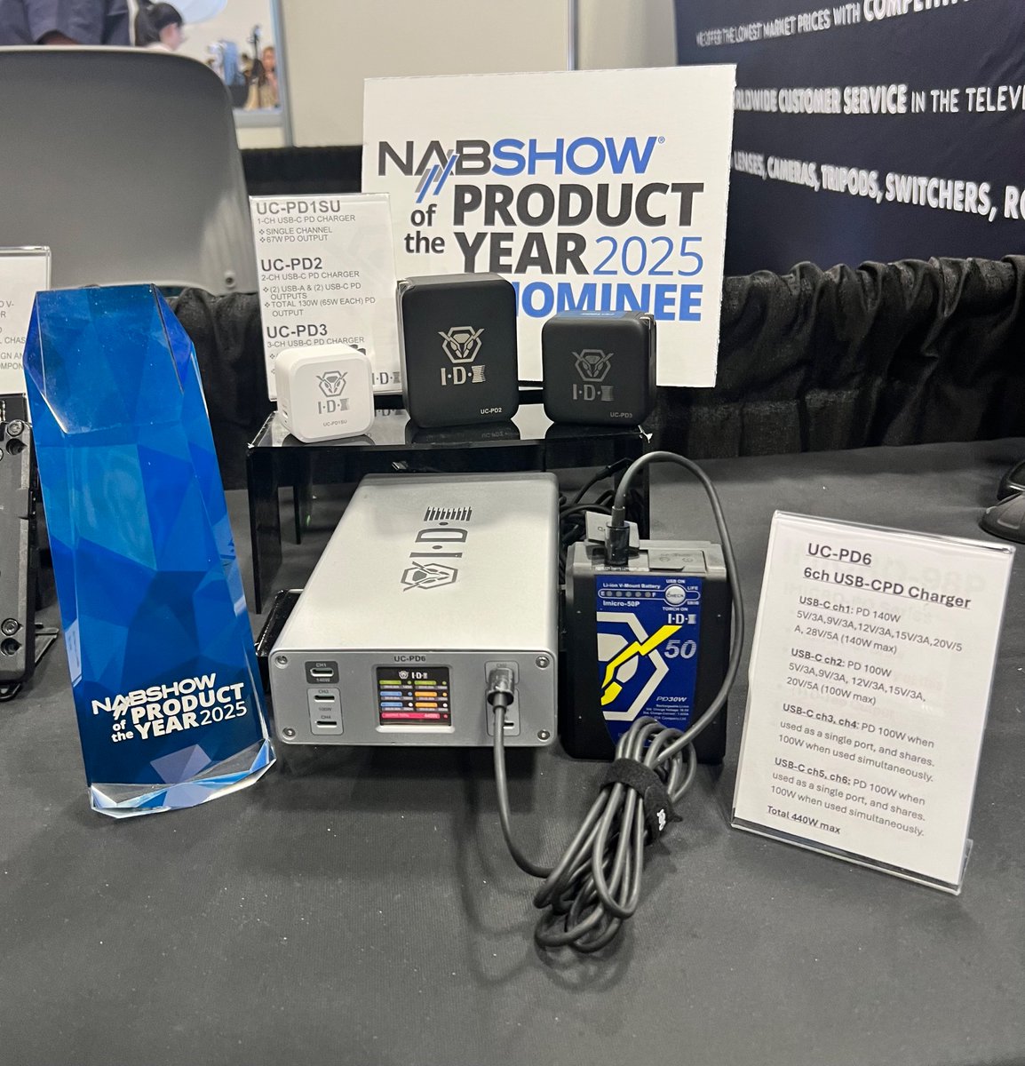 We are extremely proud to be a #nab 2025 Product of the Year Award Winner. Discover the latest USB-C PD charging solutions at idxtek.com ⚡️🔋