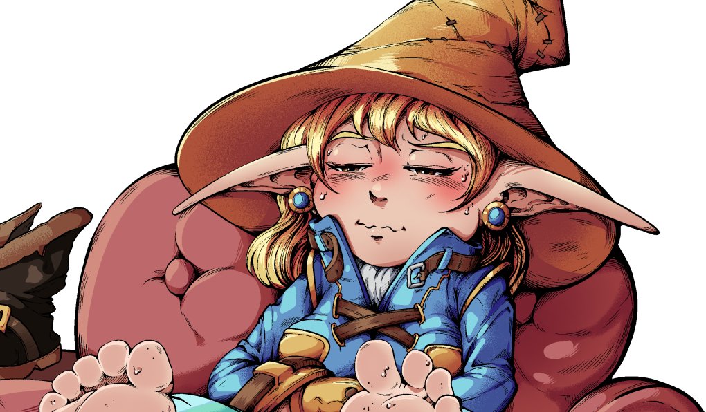 A female black mage resting her tired feet in the 5$ tier.

patreon.com/posts/black-ma…