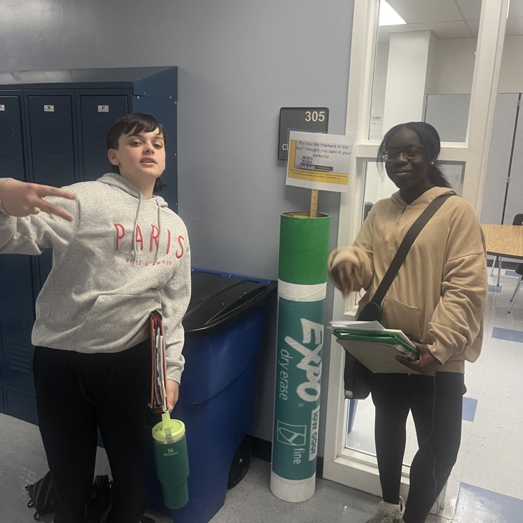 The Green Team has completed the recycling containers for all types of markers that have reached their life expectancy. Making our school more sustainable one step at a time! #mountzpride