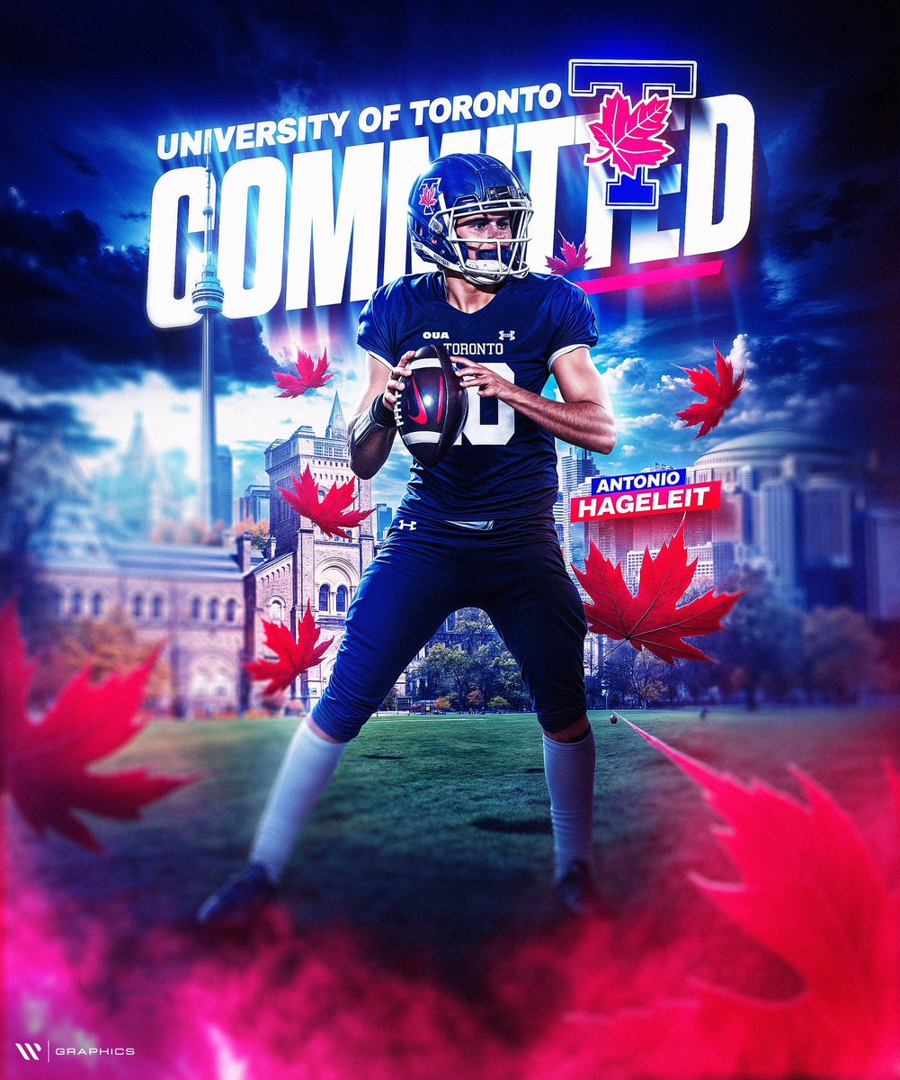 Antonio Hageleit (@hageleitantonio) on Twitter photo 100% Committed to The University of Toronto
I am very grateful for this opportunity. Thank you to my family, friends, and coaches for the support. Thank you Toronto coaching staff for believing in me.
<a href="/UofTBluesFB/">Varsity Blues Football</a> <a href="/HyackFootball/">NWSS Hyack Football</a> <a href="/GRELITE7on7/">GameReady ELITE</a> <a href="/Wp_Graphics/">WP Graphics LLC</a> 100% Committed to The University of Toronto
I am very grateful for this opportunity. Thank you to my family, friends, and coaches for the support. Thank you Toronto coaching staff for believing in me.
<a href="/UofTBluesFB/">Varsity Blues Football</a> <a href="/HyackFootball/">NWSS Hyack Football</a> <a href="/GRELITE7on7/">GameReady ELITE</a> <a href="/Wp_Graphics/">WP Graphics LLC</a>
